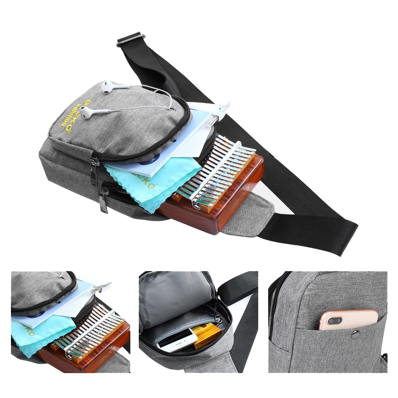 【YF】 Kalimba Bag Case Profesional Grey Backpack Travel Portable BG01 Thumb Instrument Accessories
