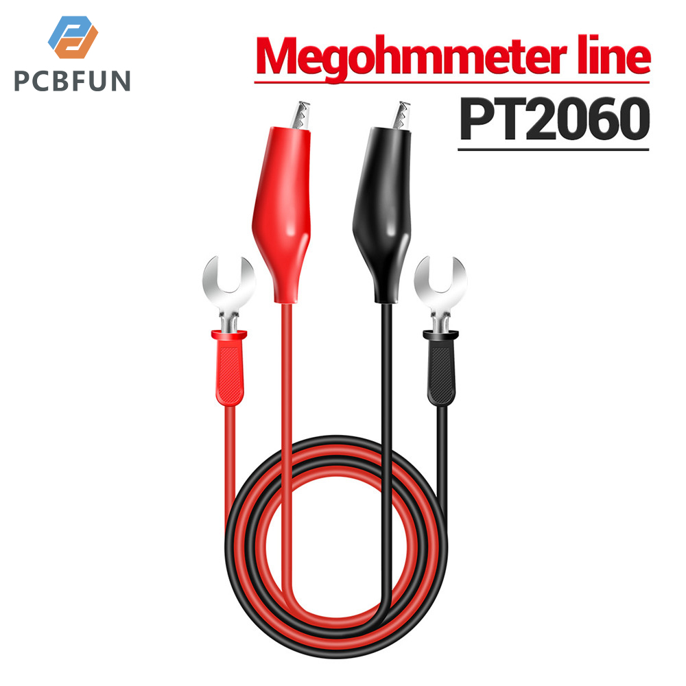 Pcbfun PT2060 1000V kẹp cá sấu đường kết nối Megohmmeter kết hợp kiểm tra cáp đồng dòng hình chữ U chèn điện phụ kiện công cụ