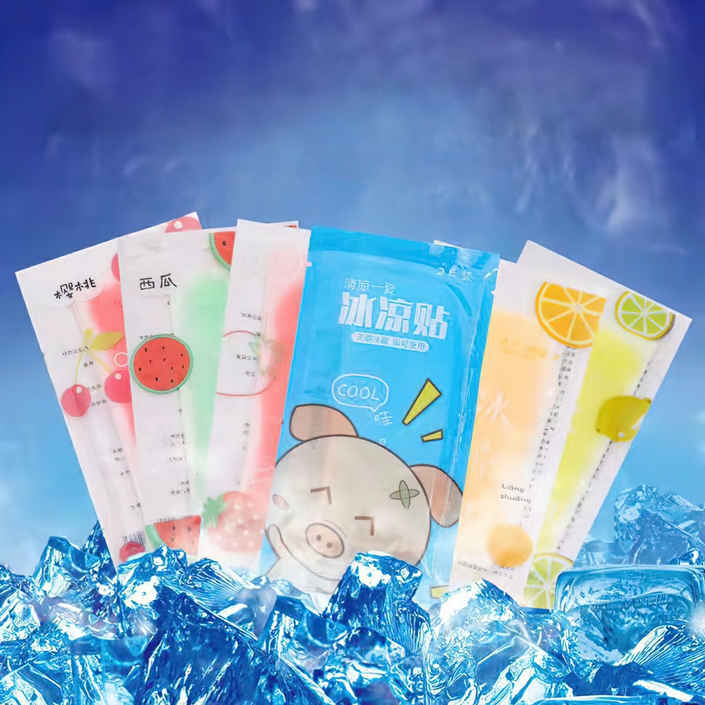 Set 2 miếng dán pad lạnh / miếng dán làm mát / hạ nhiệt / giải nhiệt hạ sốt -aeneas shop