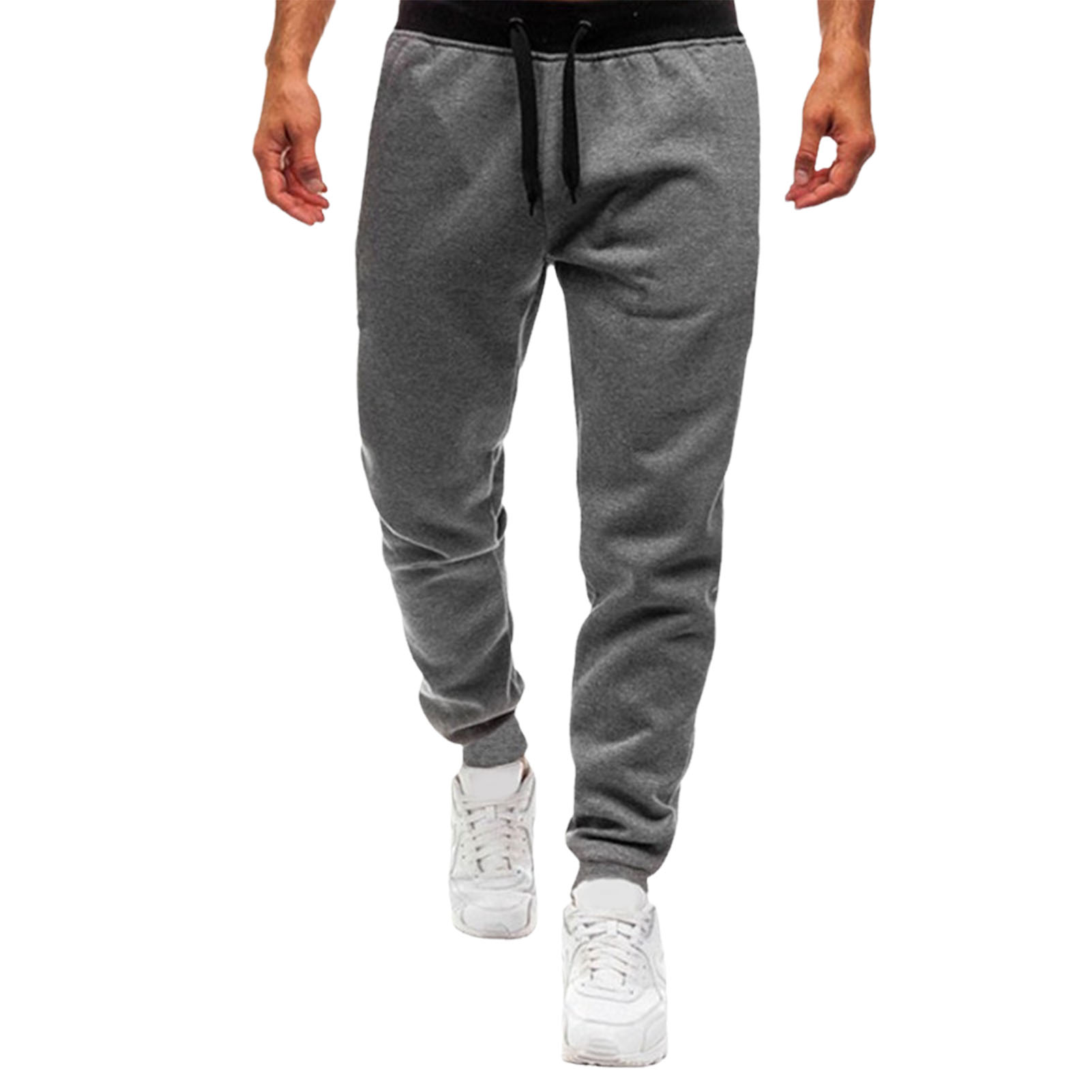 UHH Men Sports Trousers Men Trousers Men's Casual Elastic Waist Sweatpants with Pockets – Lightweight Stretchy Loose Fit Sport Pants for Running Cycling and Everyday Wear – Perfect for Spring and Fall - 2