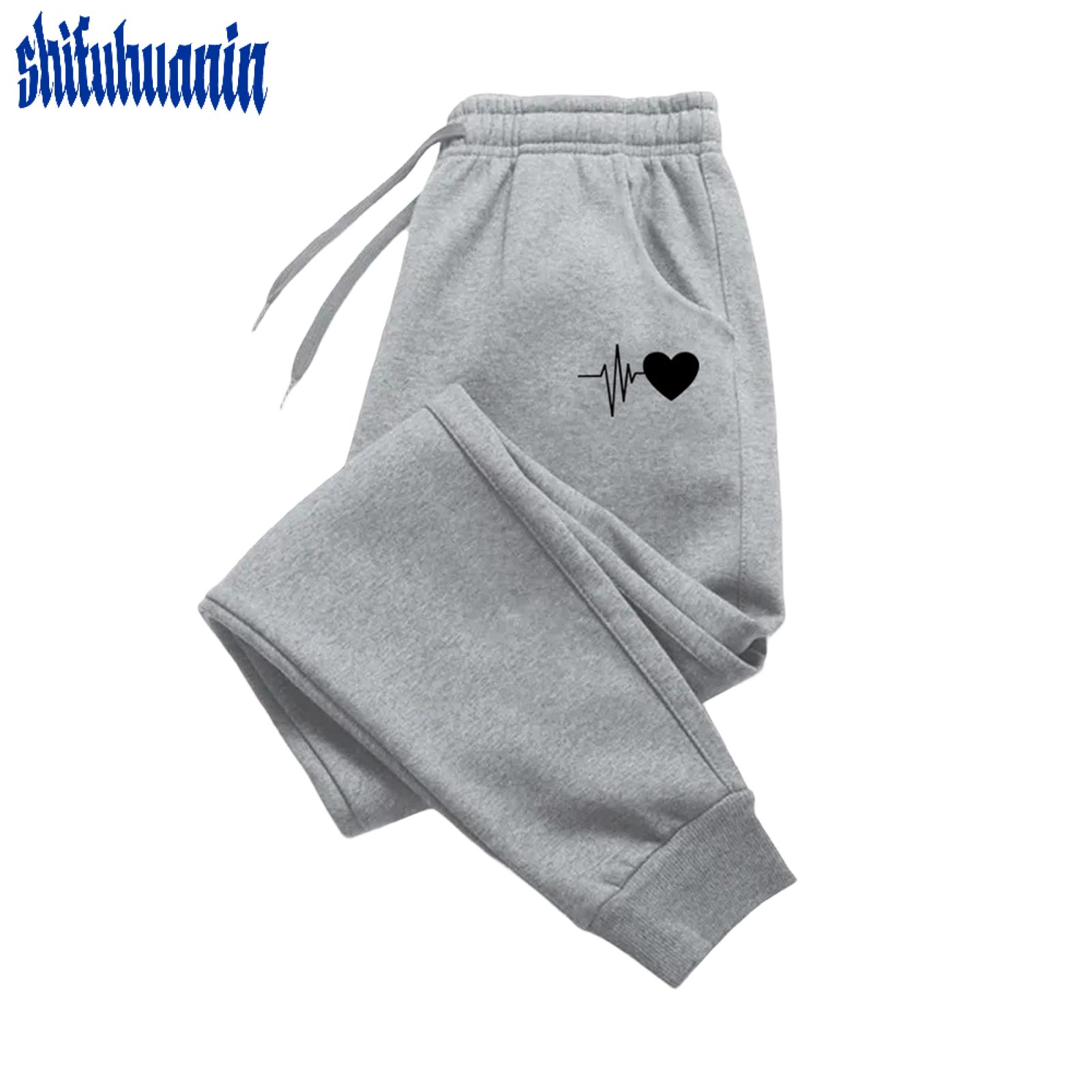 Women Jogging Pants Drawstring Jogging Pants Women’s Jogging Pants with Elastic Drawstring Waist Solid Color Sport Trousers with Pockets Comfortable Gym Exercise Pants Casual Streetwear for Active - 4