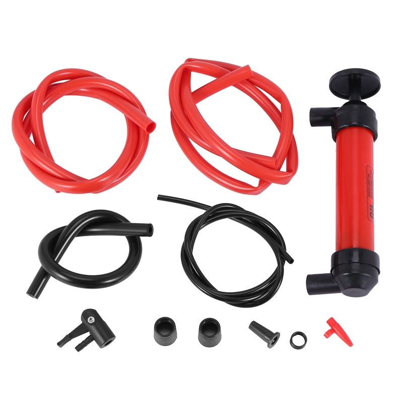 Multi-Purpose Siphon Transfer Pump Kit, with Dipstick Tube | Fluid Fuel Extractor Suction Tool for Oil, Gasoline, Water, Liquids & Air