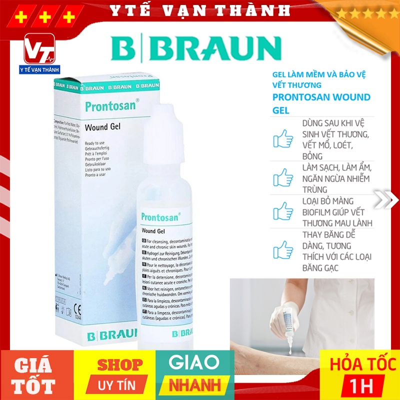 ✅ Gel Sát Khuẩn Nhanh Lành Vết Thương B.Braun PRONTOSAN WOUND GEL 30ml | Protosan -VT0577 - Y Tế Vạn