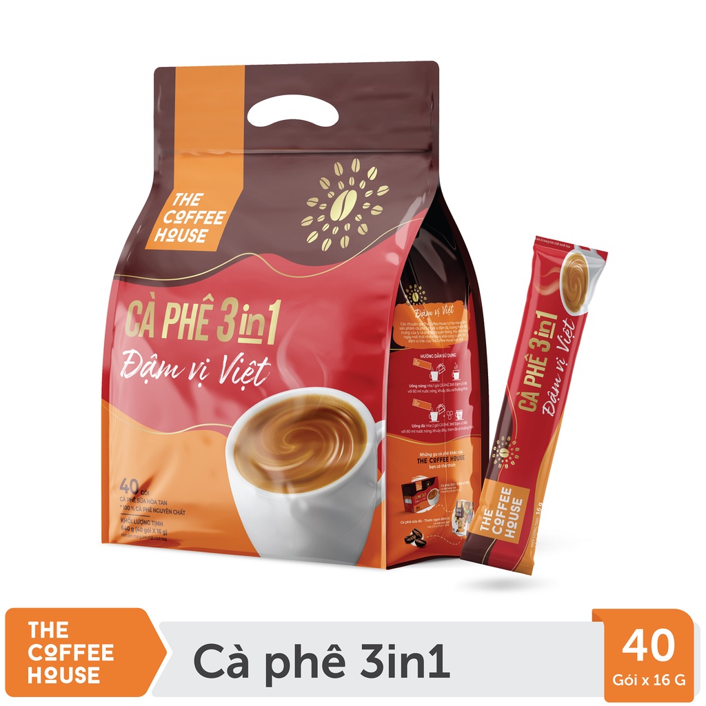 Cà phê 3IN1 Đậm vị Việt THE COFFE HOUSE combo 4 gói