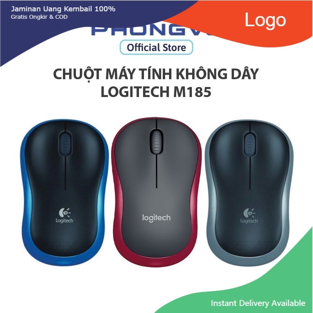 Chuột máy tính không dây Logitech M185 - Bảo hành 36 tháng