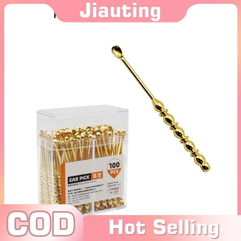 Jiauting Mini Thép Không Gỉ Đầu Tròn Tai Thìa Retro Tai Di Động Công Cụ Làm Sạch Tai Pick Ráy Tai Loại Bỏ Curette Cleaner