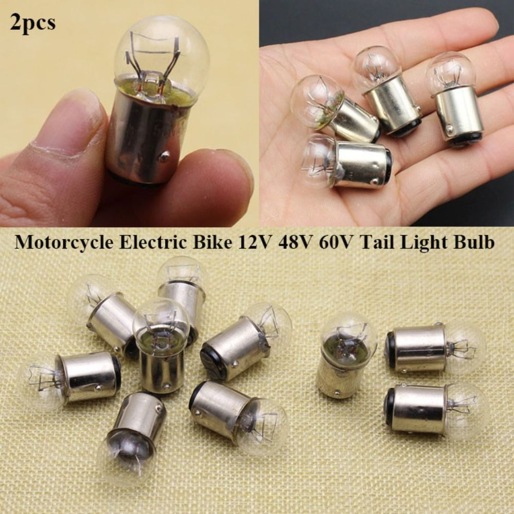 AAWWEETT 2pcs 12V 48V 60V Bóng Đèn Xe Máy 2 phong cách Bóng đèn Mới Bóng đèn hậu Phụ tùng xe đạp điệ