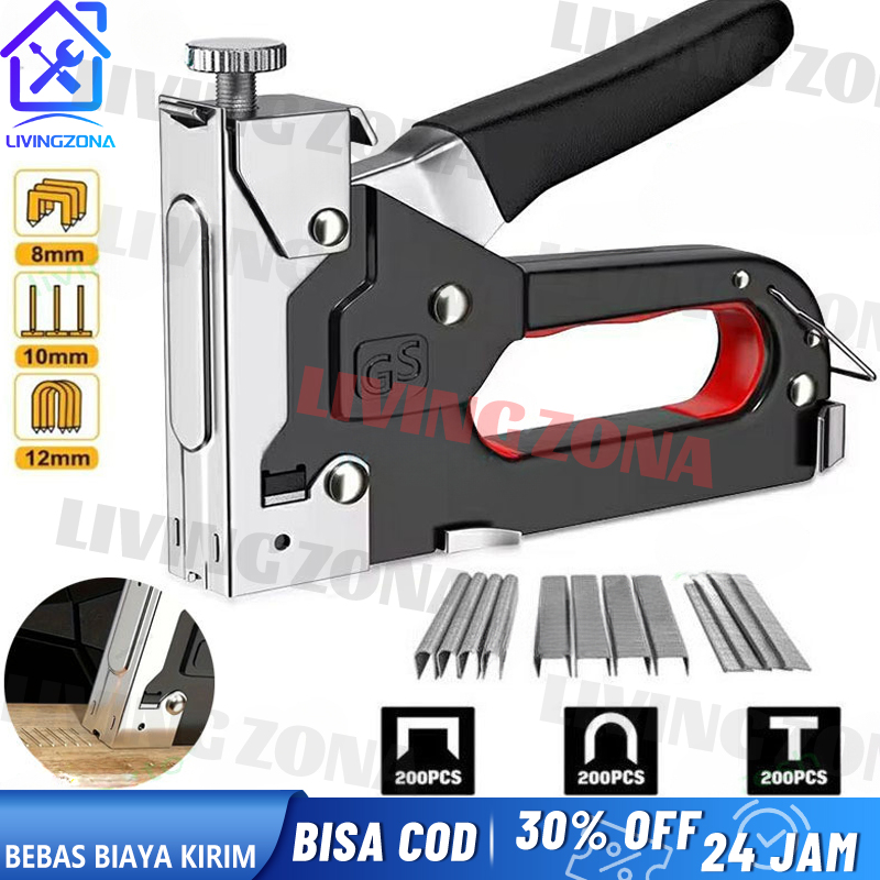 Free 600 Nails 4 in 1 Nail Gun Stapler Gun Construction Furniture DIY Upholstery Upholstery Gun Multifunctional Stapler Gun Stapler Home Decoration Carpentry Tools Harga 58,200 rupiah*Gratis Ongkir