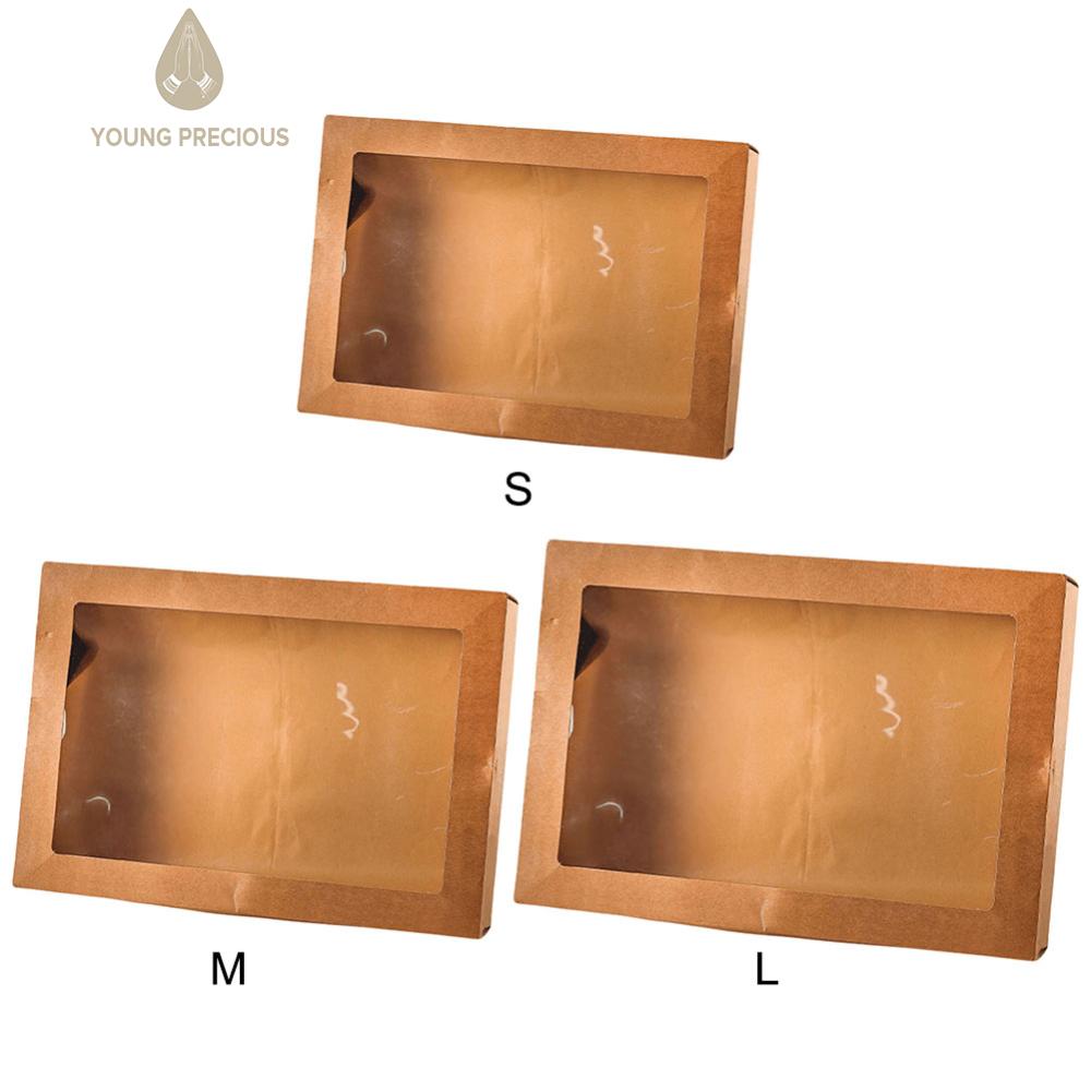 2pcs Dã Ngoại hộp bánh dùng một lần chiên gà hộp giấy salad Hộp Đựng Cơm Trưa Bento đồ Cung cấp tiệc sinh nhật