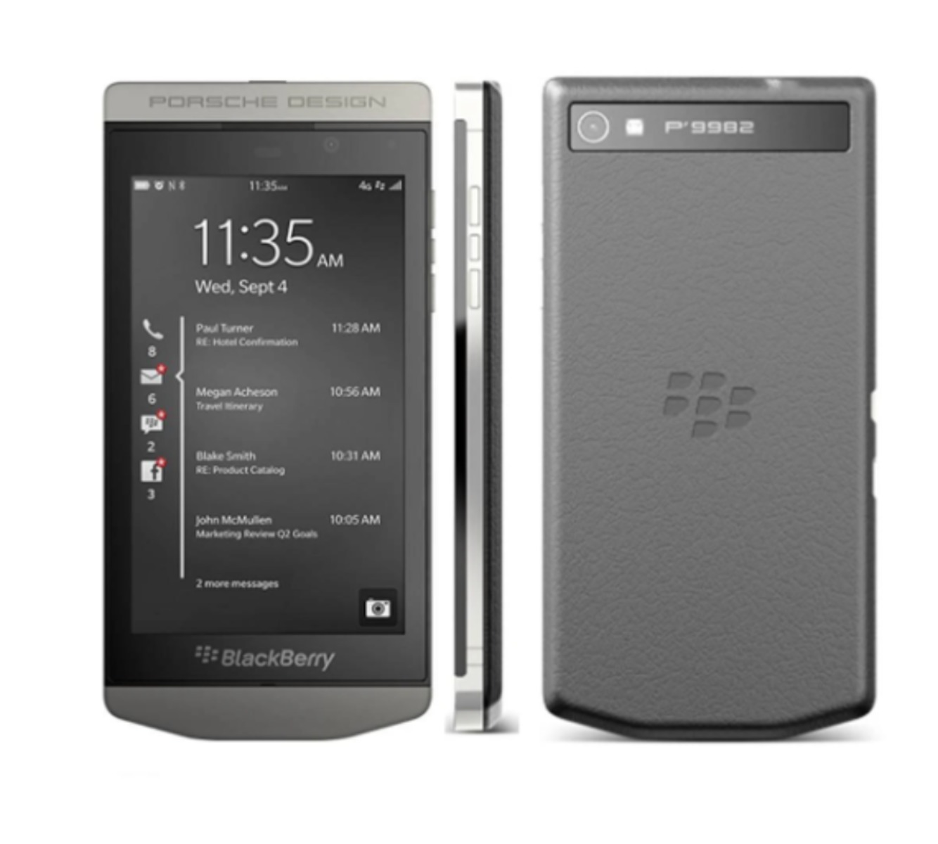 BlackBerry Porsche Design P'9982ปลดล็อคของแท้ P9982 4.2นิ้ว64GB โทรศัพท์2GB RAM 4G LTE ราคา 7,374 บาท*ส่งฟรี