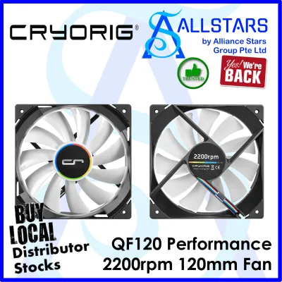 (ALLSTARS : We Are Back / DIY Promo) Cryorig QF120 Performance 120mm 2200rpm system fan / Single Fan (Warranty 2years with Local Distributor Corbell)