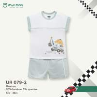 Bộ ba lỗ cho bé Ualarogo sát nách 6 tháng - 3 tuổi vải Sợi tre Bamboo mềm mại co giãn UR 079