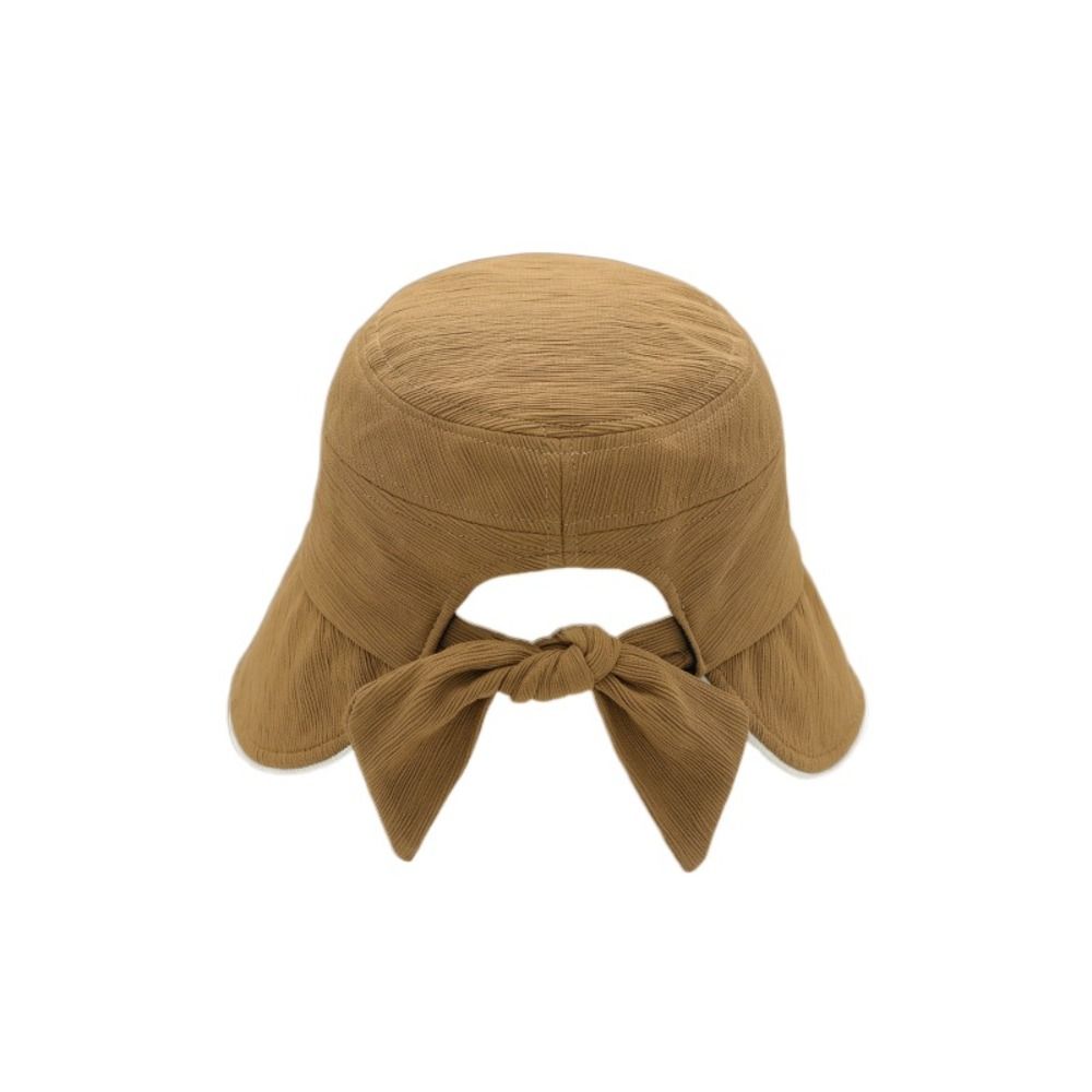 UREAN Mũ che nắng Thời trang Mùa hè Màu trơn Ngoài trời Bãi biển Mũ tai bèo Mũ ngư dân Mũ nữ Mũ che nắng thắt nơ