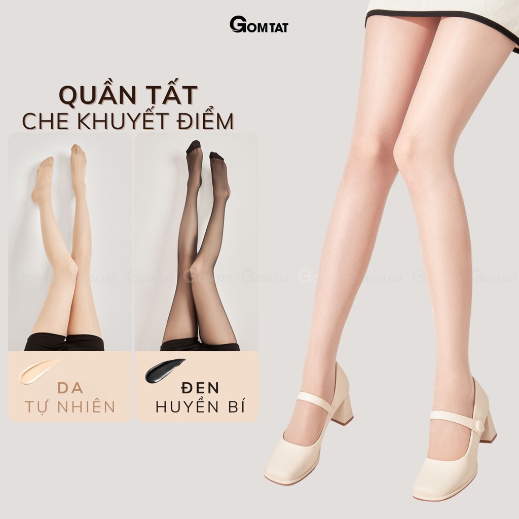  Quần tất nữ da chân GOMTAT che khuyết điểm hiệu quả vớ da nữ tàng hình xuyên thấu siêu dai siêu mỏng thoáng khí - D16-A078 