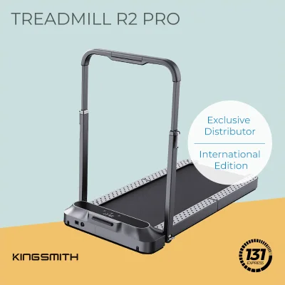 Kingsmith WalkingPad Foldable Treadmill R2 Pro [+ International Edition, Exclusive Distribution, Brushless Motor, CE Certified, Running, Walking, 1.25hp, 12km/h, Low Noise, 110kg Load Capacity, LED Display, APP Control, Remote Control, Home Gym ]
