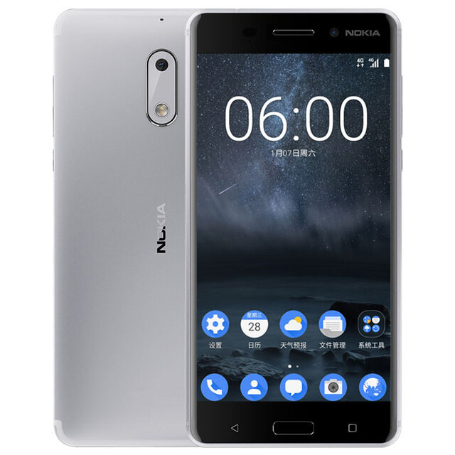 Nokia 6 Android Smartphone Full Screen Dual SIM 4G Black 4+64G Senior Phone Nokia 6 Cheap Phone ราคา 1,648 บาท*ส่งฟรี