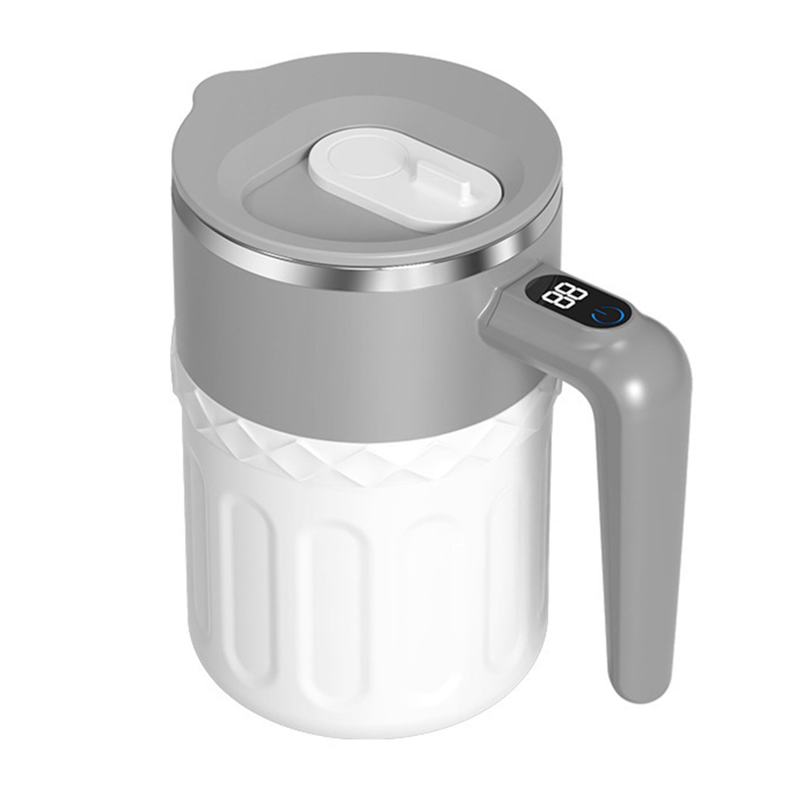 luji860136 Touch Stir Coffee Mug Double-wall Insulated Cup Automatic Electric Stirring Coffee Mug with Temperature Display Double-wall Insulated Self-mixing Cup for Coffee Protein Shakes – Ideal - 2