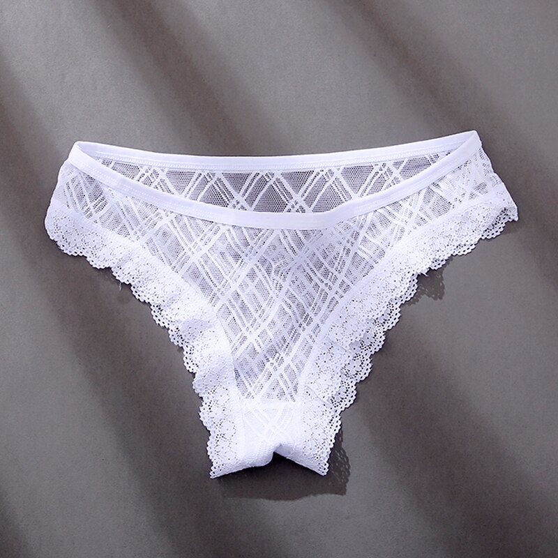 【SCKSA】 Allofme Women's Lace Panties Sexy Hollow Out Briefs Underwear Soft Breathable G String Underpants M-Xxl