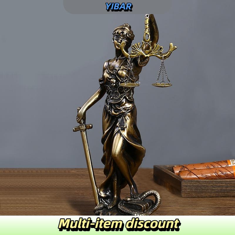 YIBAR 1ชิ้นห้องนั่งเล่นสำนักงานตกแต่งโต๊ะสไตล์ยุโรปสร้างสรรค์บ้านย้อนยุคเลียนแบบทองแดงเทพธิดาแห่งความยุติธรรมเครื่องประดับ ราคา 182 บาท*ส่งฟรี
