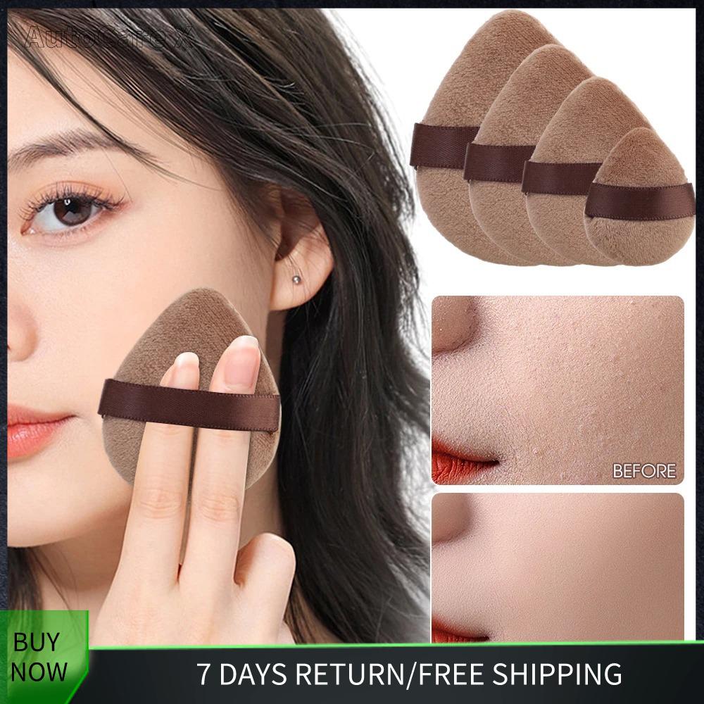 AUTOCARE X 4/8pcs Professional Cosmetic Powder Puff Dry and Wet Use Super Soft Powder Puffs Mini Finger Puff