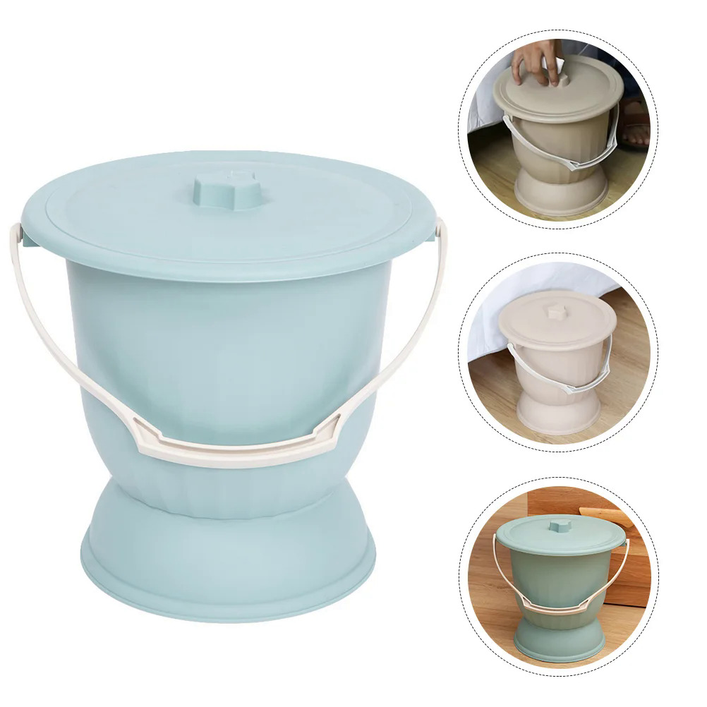 Ống nhổ trẻ em bedpan cơ sở cao nước tiểu người lớn di động chai nước tiểu đêm nồi Thùng hộ gia đình lưu trữ nắp nhựa