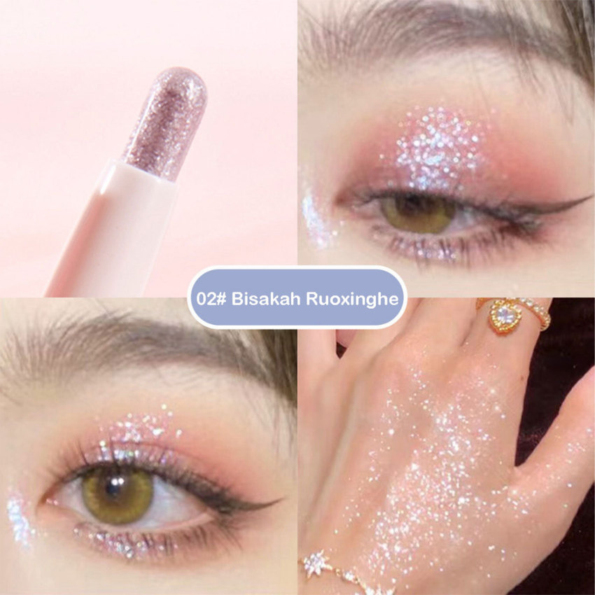 Shaqinuo berbaring ulat Bút phấn mắt mencerahkan berbaring ulat Sutra pemula Eyeshadow pena ổn định ánh sáng lung linh