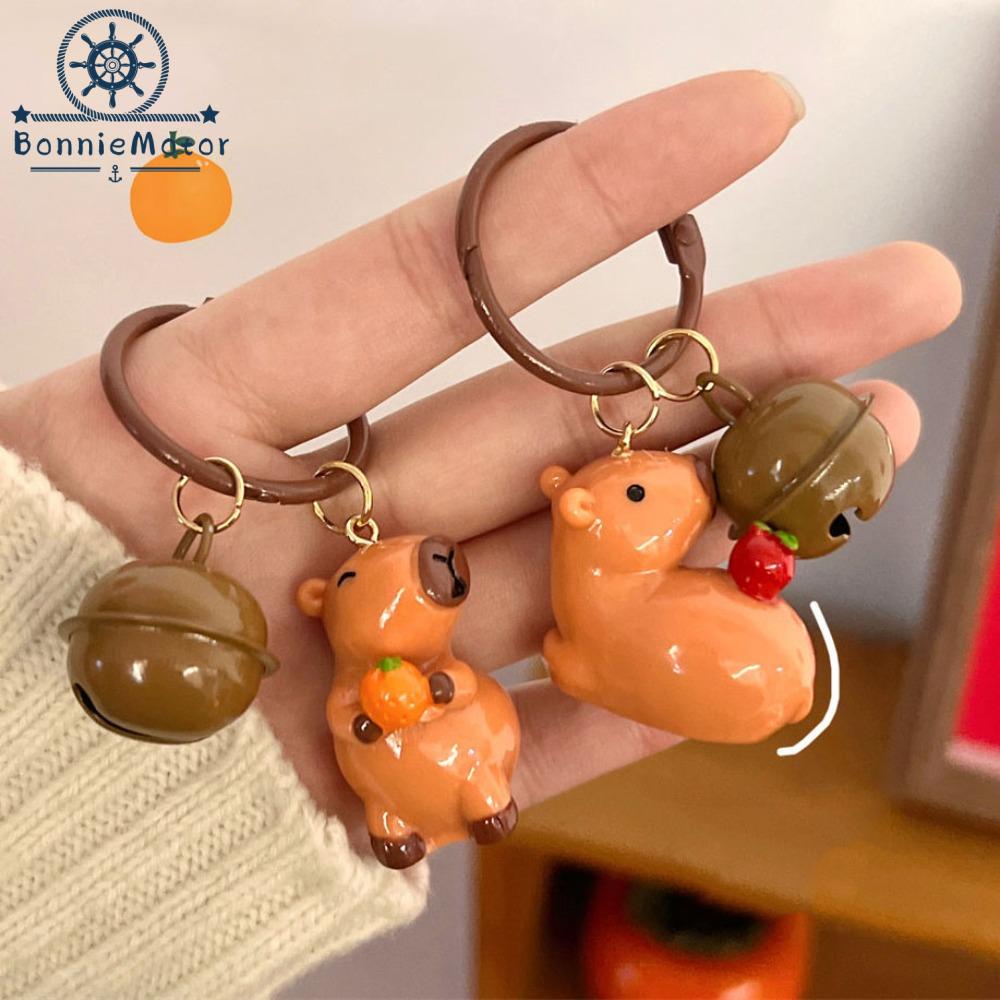 SHIBEN Key cahin Móc khóa capybara Chuông nhỏ Hạt Charm dây chuyền Túi capybara Túi treo Đáng yêu Mó