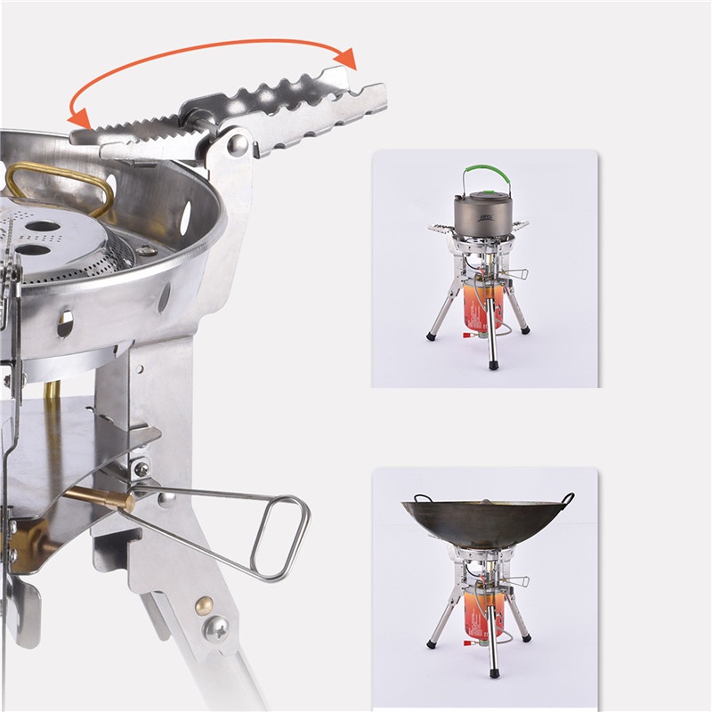 BRS-69/BRS-69A Outdoor Camping Gas Stove High Power 4360W/8400W Portable Foldable Burner Camping Picnic Windproof Stove