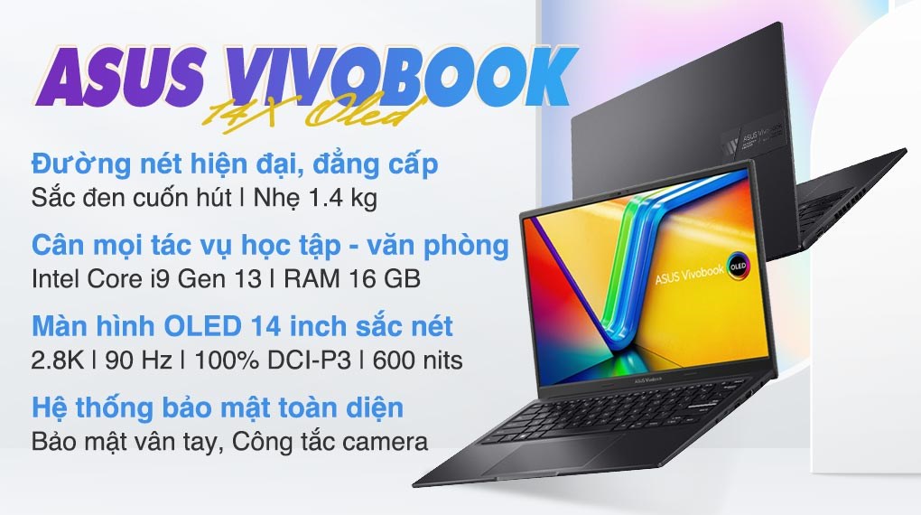 Laptop Asus Vivobook 14X OLED S3405VA i9 13900H/16GB/512GB/Win11 (KM071W)