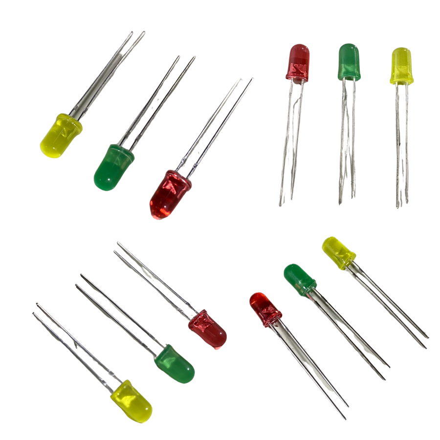 Bóng led 5mm bóng đèn 5li xanh đỏ vàng combo 50 bóng - điện tử lk shop