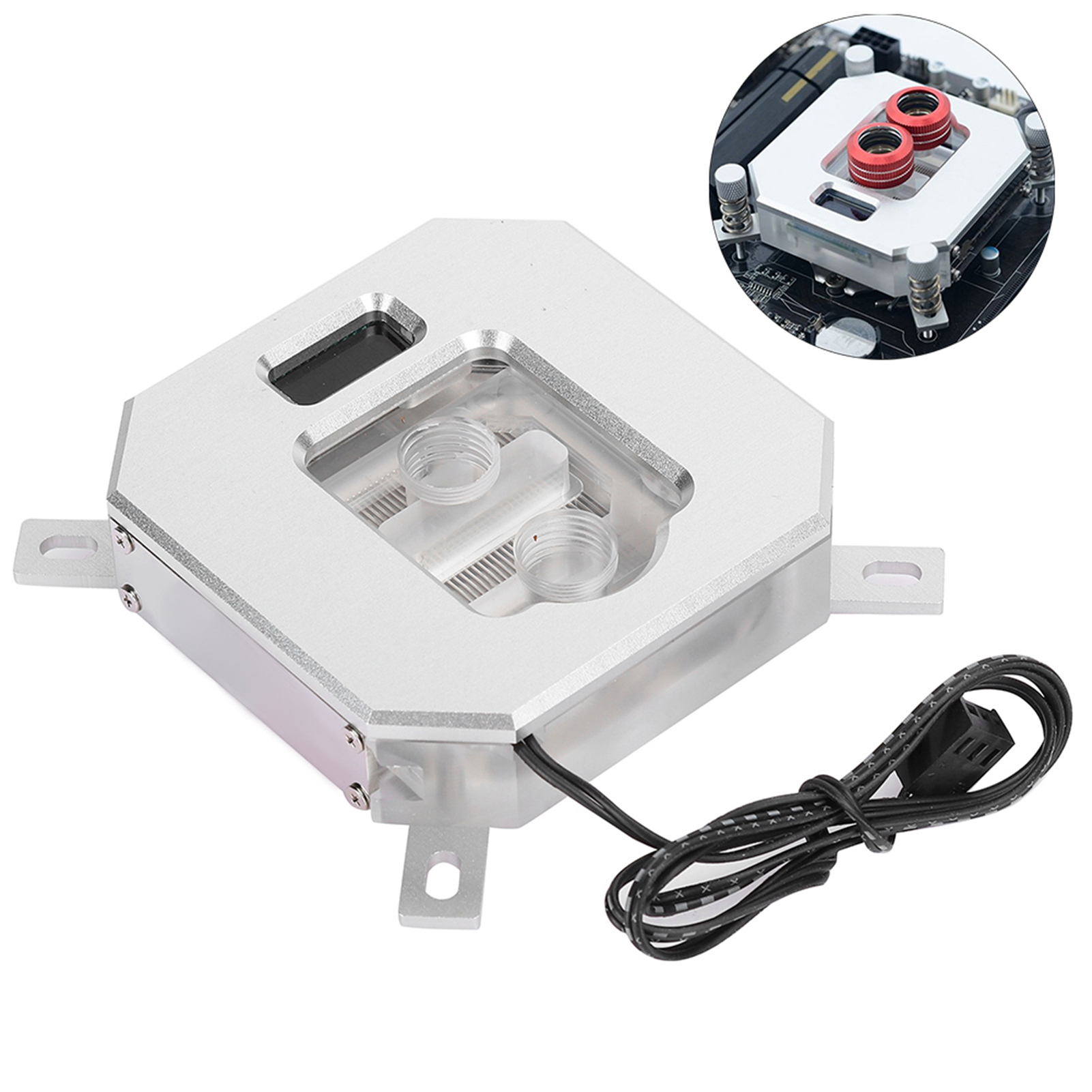 Garosa Khối tản nhiệt nước Bộ phận máy tính Phụ kiện CPU Màn hình hiển thị nhiệt độ LCD cho Intel Giá 1,210,000 Đồng*Miễn phí vận chuyển