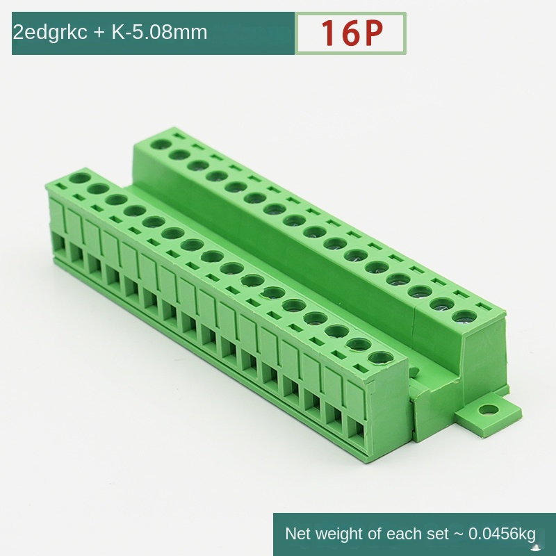 [2EDGRKC-5.08] Đầu Nối Dây Không Hàn 16 - Ổ Cắm Khóa Bảng Zhixing | 2-24P 5.08mm 300V 10A | Tự Động Hóa & Điện Tử
