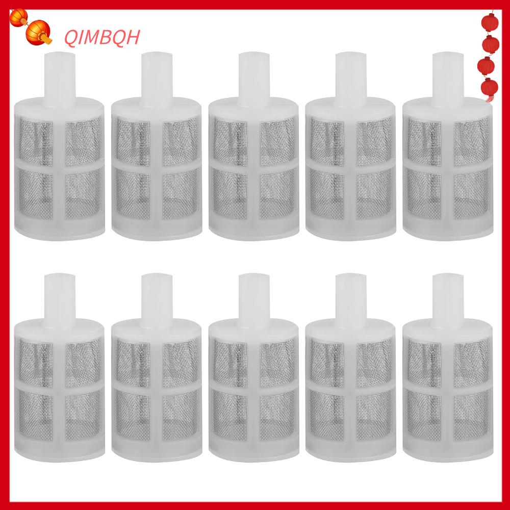 QIMBQH 10Pcs Set Thép không gỉ Lưới lọc bể cá Nhựa Bộ lọc mạng Bộ lọc bơm nước Phụ tùng thay thế 7MM Phụ kiện làm sạch bộ lọc Bể cá