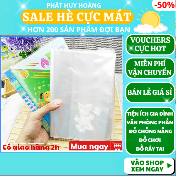 Combo 50 bao tập bao sách học sinh giá rẻ bao sách vở học sinh chất lượng tốt bao tập vở học sinh và bao sách cấp 1 và cấp 2 bao kính tập và sách - Phát Huy Hoàng