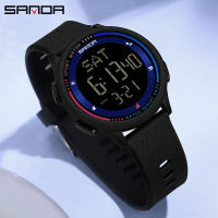 Sanda Đầy Màu Sắc Đơn Giản màn hình lớn xu hướng thời trang Ánh Sáng Và thể thao mỏng Điện Tử Đồng hồ LED SD6158-4