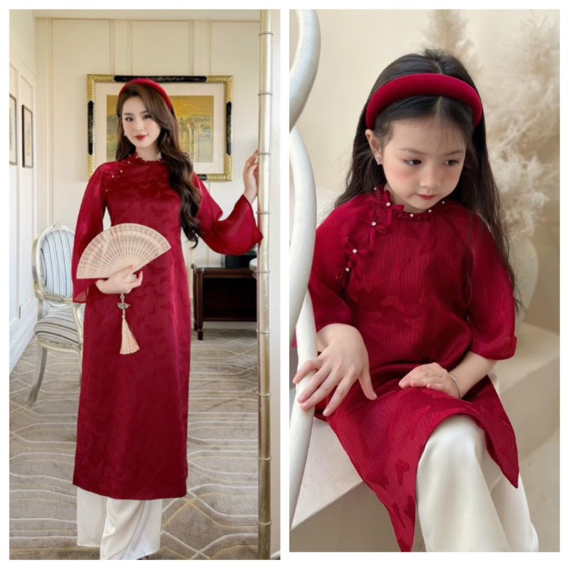 Set áo dài cách tân cho mẹ hoặc cho bé