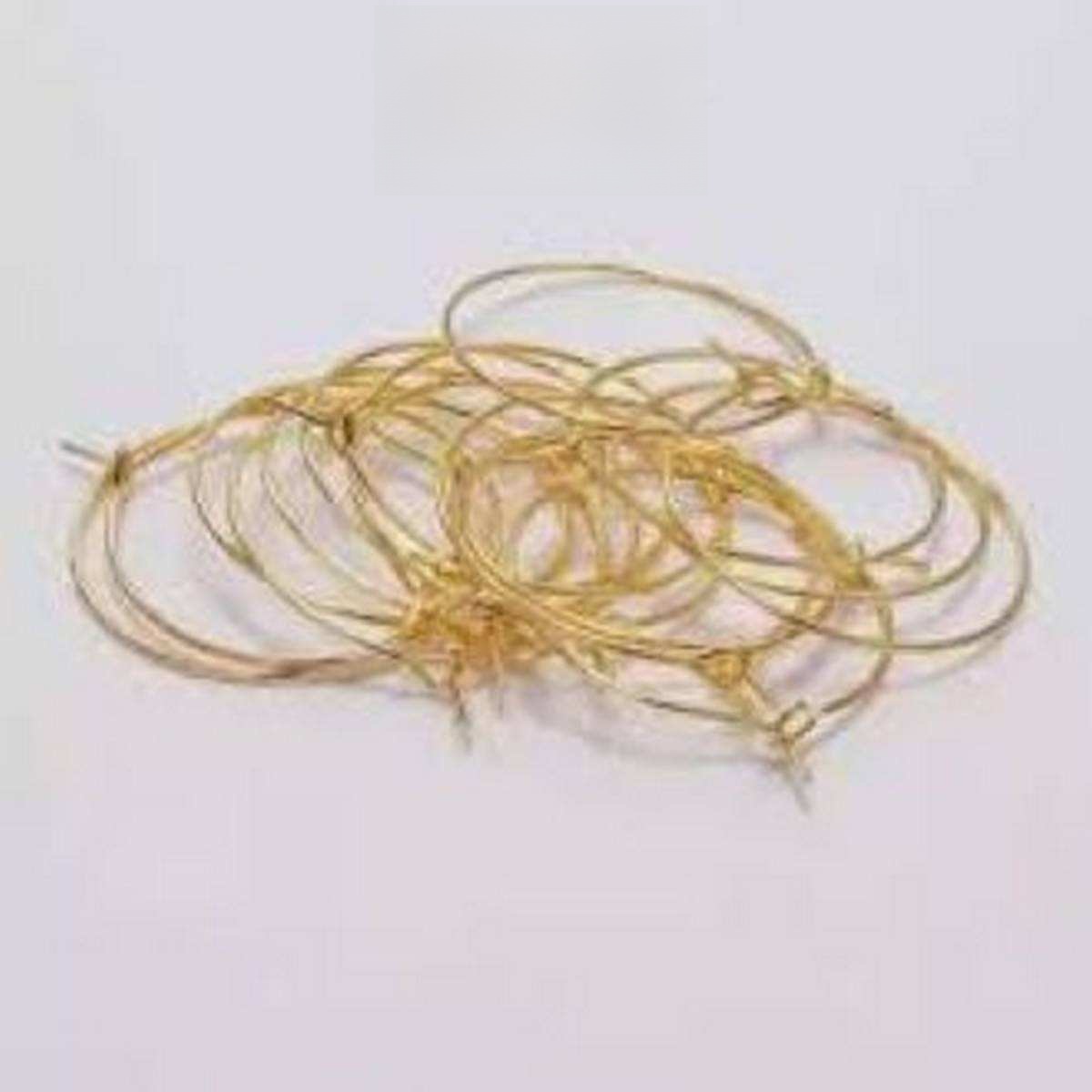 4 pairs 35mm Gold silver Earrings Circle Hoops Earrings Wires craft