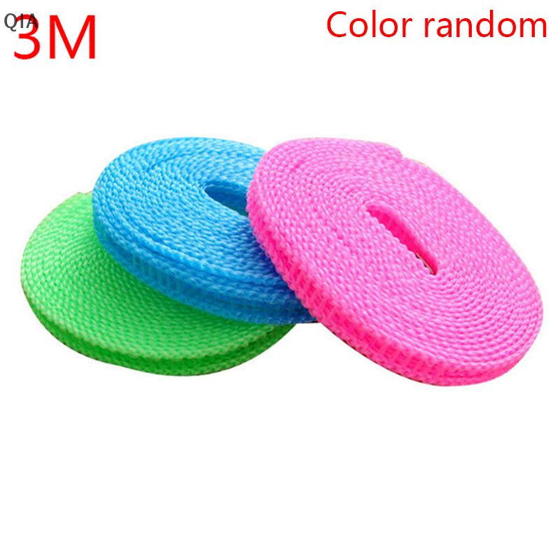 QIA Dây phơi quần áo chống gió dây phơi quần áo du lịch bền 3/5/8/10 mét dây phơi quần áo di động dây phơi quần áo có thể điều chỉnh độ dài chống trượt