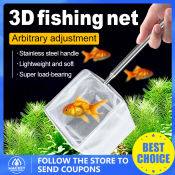 3D Retractable Fish Net for Aquariums - Round/Square