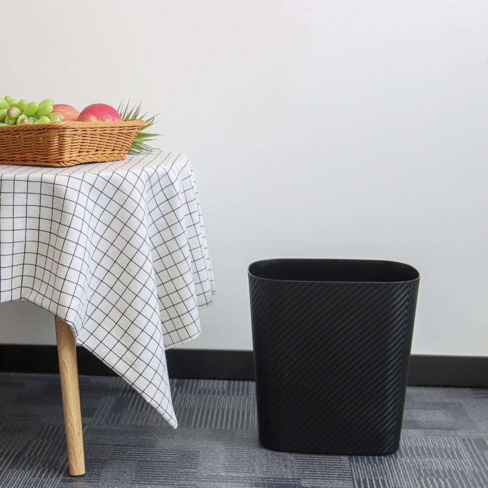 GHBathroom_Mall ICLEAN ถังขยะไม่มีฝาทรงเหลี่ยม 11L. KURVE TG51714BL ขนาด 18x28.5x30cm. สีดำ ร้านค้าเเนะนำ ราคา 143 บาท*ส่งฟรี