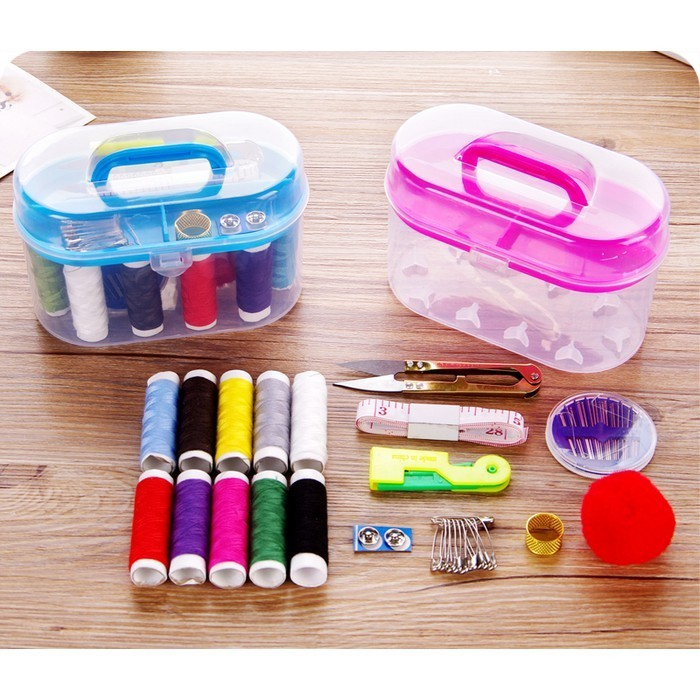 EVEN - sewing kit box 10 benang set jarum benang isi 10 sewing kit 10 benang alat jahit set isi 10 benang