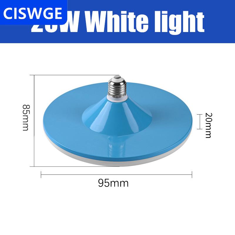 [COD] CISWGE AUTOPARTS Led bóng đèn E27 LED Đèn siêu sáng 20W 220V UFO LED đèn trong nhà trắng chiếu sáng bảng đèn nhà để xe ánh sáng