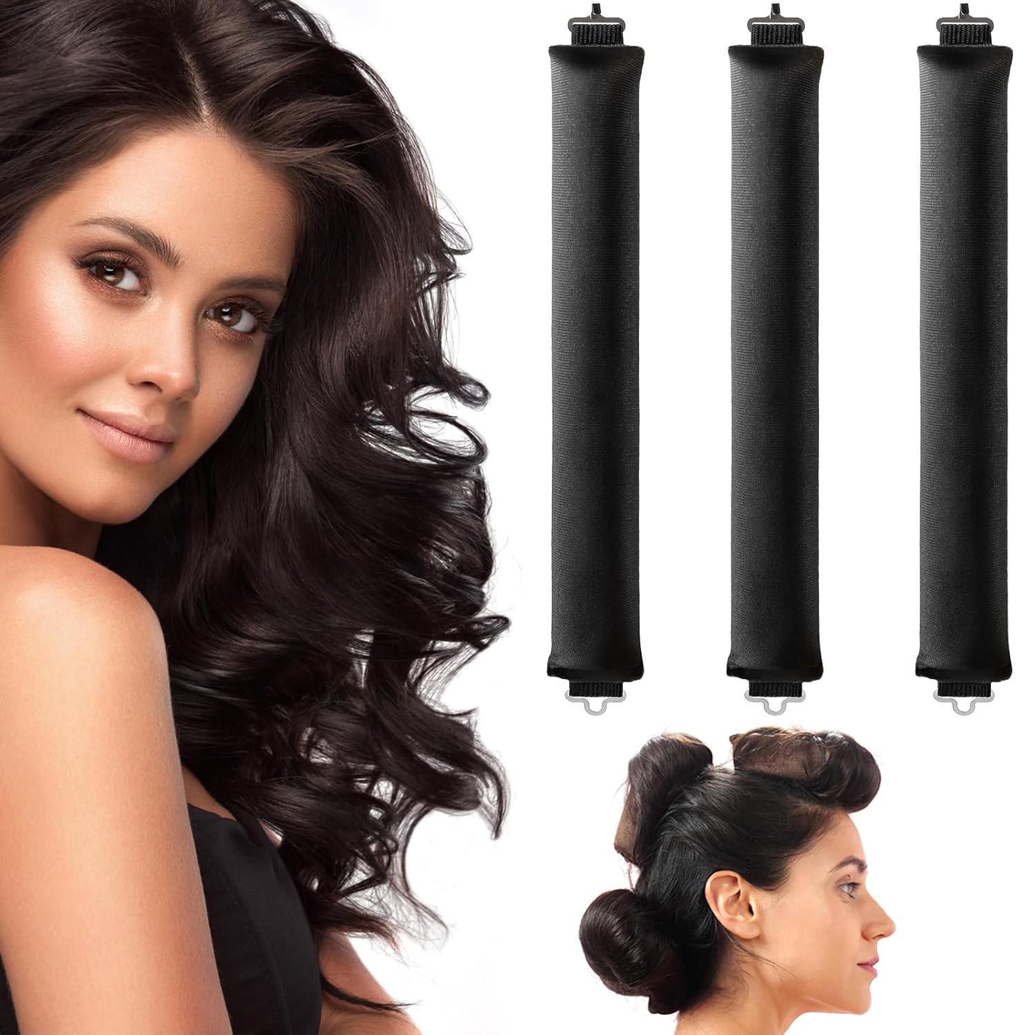Heatless Hair Curler Sleep Curly Hair Stick Flexi Rods With Hook Sleep Curling Iron No Heat Curlers Overnight Heatless Curls