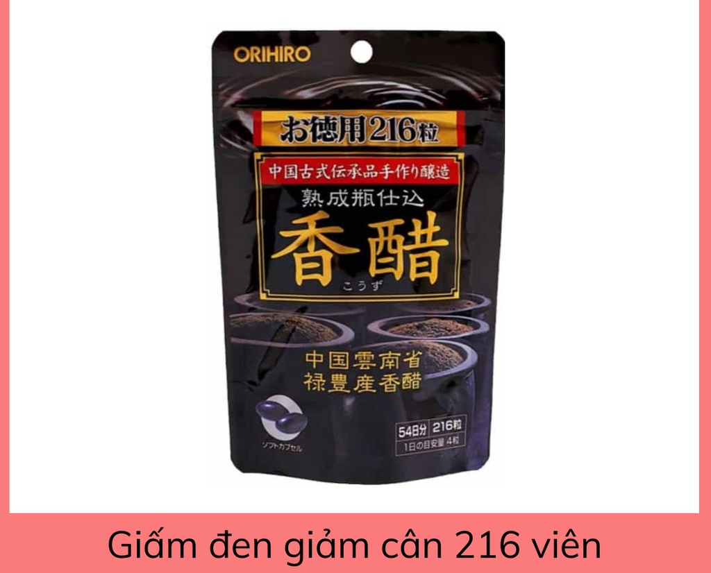 Giấm đen giảm cân Nhật Bản 216 viên - SẢN PHẨM RẤT ĐƯỢC ƯA CHUỘNG TRÊN THỊ TRƯỜNG KHÁCH YÊU TRẢI NGHIỆM THỬ NHÉ SẢN PHẨM TỐT CHẤT LƯỢNG CAO