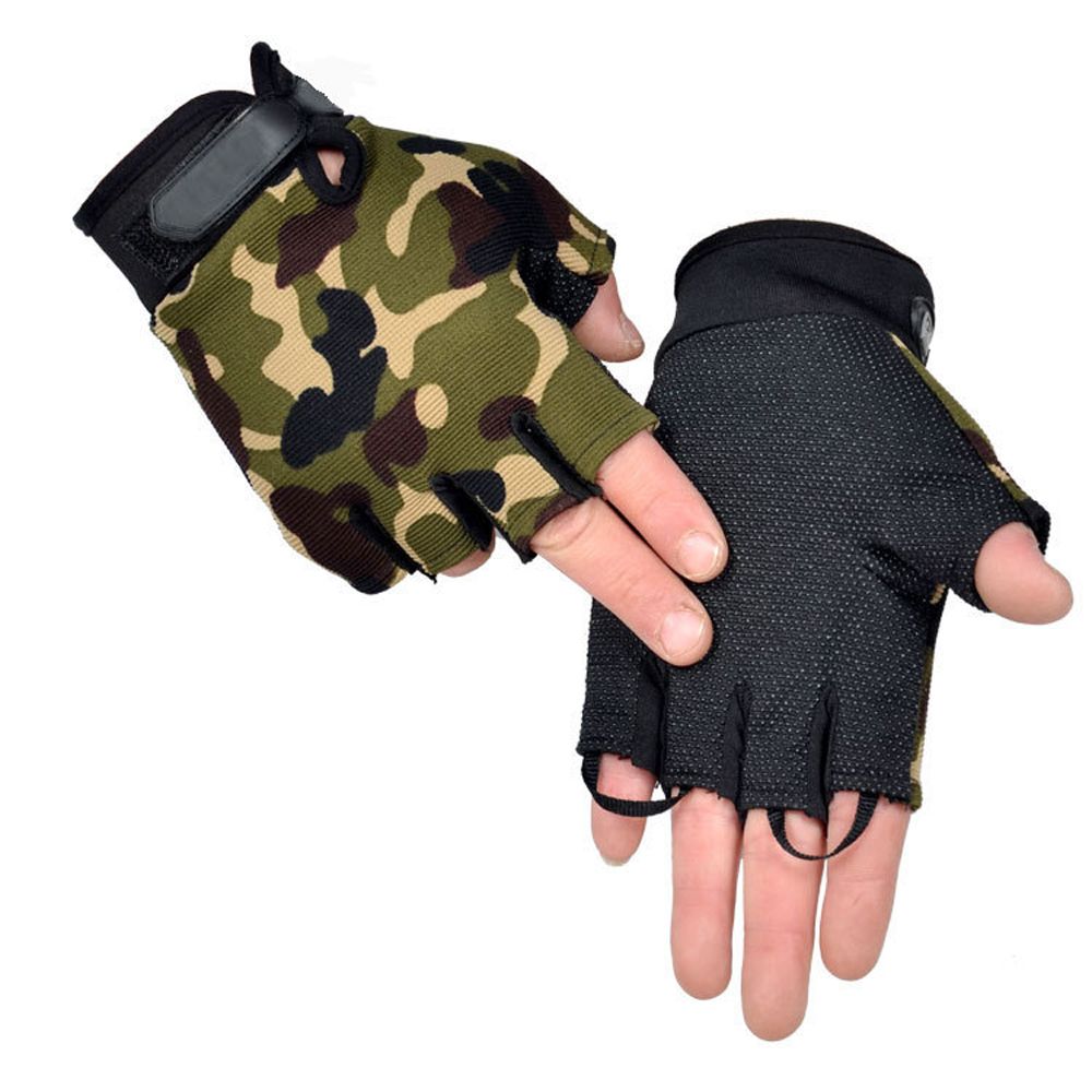 N6MBRH 1 Pair High Quality Half Finger Fitness Gloves Gym Accessories