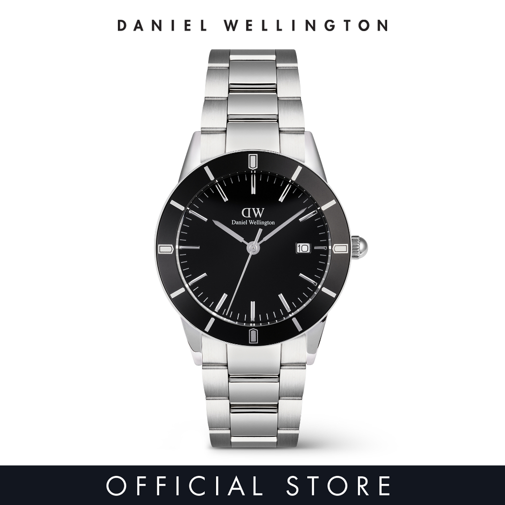 Daniel Wellington Iconic Paradigma Link 40mm Black Enamel - Men Watch stainless steel watch DW Official Authentic Original