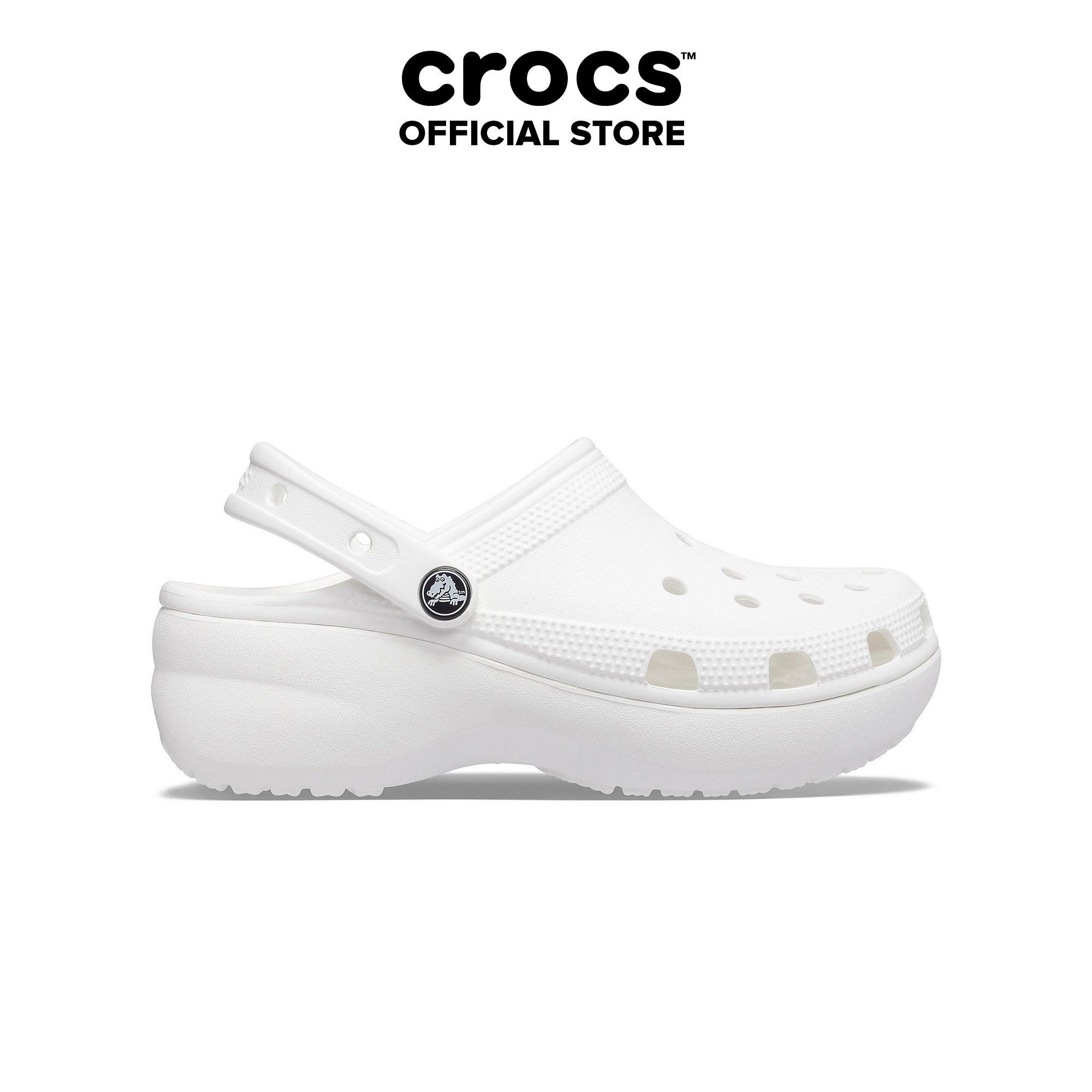 Giày Crocs Classic Clog Unisex màu trắng - Mẫu 10001-100 - Thoáng khí, êm ái