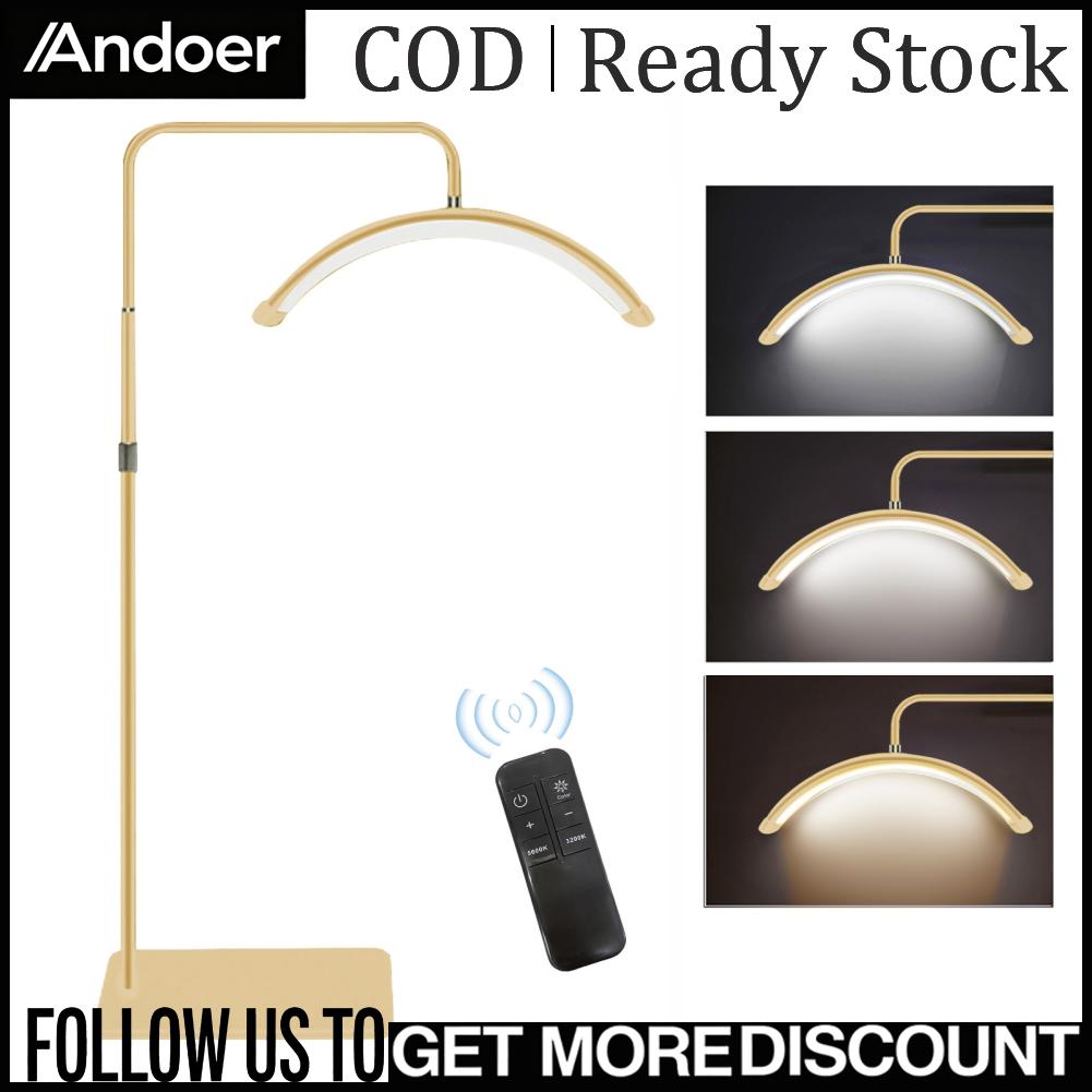 Andoer Half Moon Floor Fill Light Bi Color Temperature 3200K-5600K LED Video Light with Adjustable Floor Light Stand ราคา 1,268 บาท*ส่งฟรี