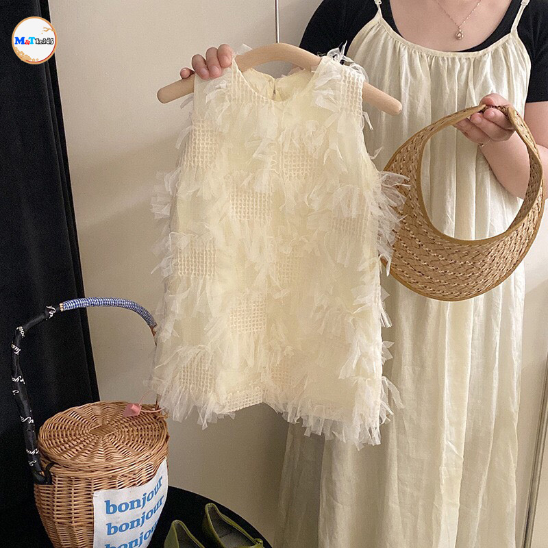 Váy sát nách bé gái be sữa sang chảnh, tôn da tôn dáng - MT42
