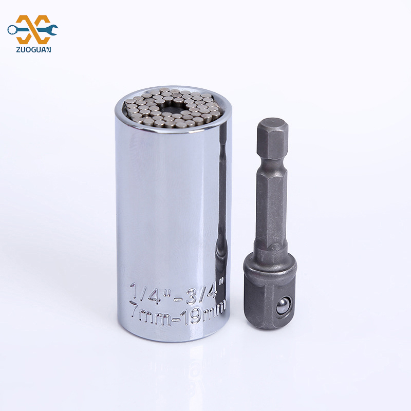 Zuoguan đa năng tay Áo đa chức năng Ratchet 7-19 bộ ba món 3/8 thanh nới rộng hợp kim luofan thép ma thuật vỏ bọc vô lăng